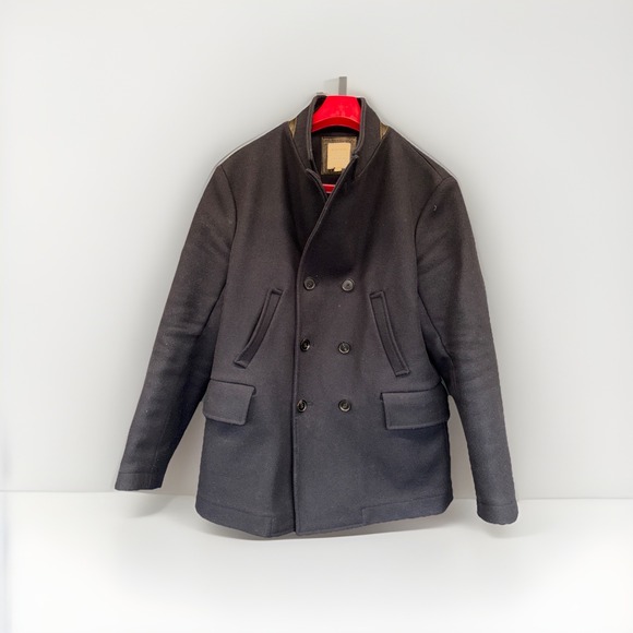 Bond PeaCoat Billy Reid Gray Size:M Made In Italy Wool Men's Jacket - Picture 3 of 13